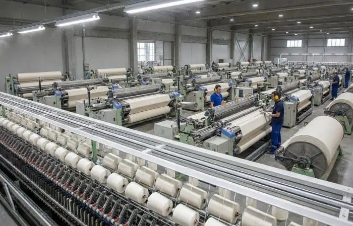 Velara Textiles factory floor, Faisalabad, Pakistan